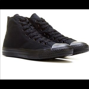 All Black High Top Converse